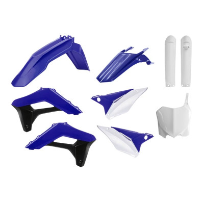 Kit plastiques POLISPORT bleu/blanc/noir 9 pièces pour Moto SHERCO 125 cc, 250 cc, 300 cc, SCF 250 cc, SCF 300 cc, SCF 450 cc, SCF 500 cc