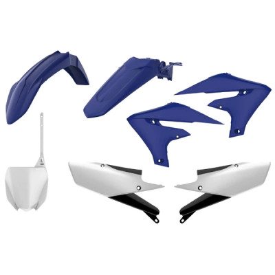 Carrosserie/Carenage POLISPORT kit plastiques 7 pièces bleu yam/blanc pour Moto YAMAHA YZ F 250 cc, YZ F 450 cc 2018-2022