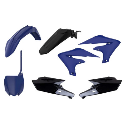 Kit carrosserie/carenage POLISPORT bleu Yam/noir (couleur OEM) 7 pièces pour Moto YAMAHA YZ F 250 cc, YZ F 450 cc 2018>2022