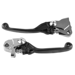 Levier de frein/embrayage POLISPORT rétractable/pivot incassable noir (paire) pour Moto 125-250 YZ 2015+, 250-450 YZ F 2009+, 250 YZ FX 2020+, 450 YZ FX 2019+