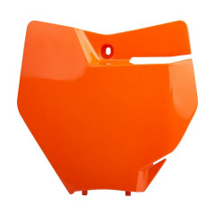 Plaque numéro/tête de fourche POLISPORT orange 2016>2018 pour KTM 125 SX, 250 SX-F, 150 XC F, 250 XC, 300 XC F