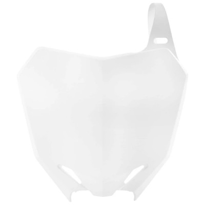 Plaque numéro/tête de fourche POLISPORT blanc 250 RM-Z 2010-2018, 450 RM-Z 2008-2017