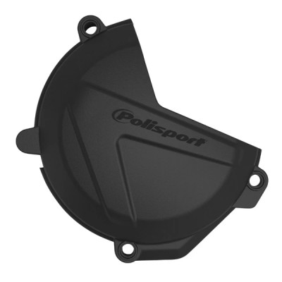 Protection/Couvre Carter d'Embrayage POLISPORT Noir 2016>2022 pour Moto HUSQVARNA FC 250, FC 350, FE 250, FE 350, FX 350, KTM SX-F 250, SX-F 350