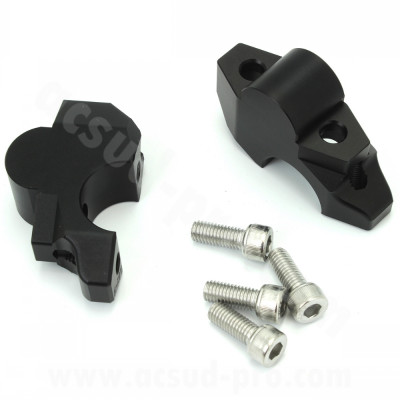 Rehausse guidon RB MAX aluminium noir pour HONDA FJS SW-T 400 cc, SH INJECTION 125 cc, VT 1100 cc, VT C 750 cc, VT SHADOW 750 cc