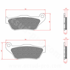 Plaquettes de frein BRENTA Homologuée ECE R90 Avant pour Maxi Scooter, Moto YAMAHA SKYLINER, MAJESTY, BURGMAN, YZF-R 125, APRILIA, GILERA GP800, SRV 850, HUSQVARNA SMS, XMAX 125CC 2006-2009