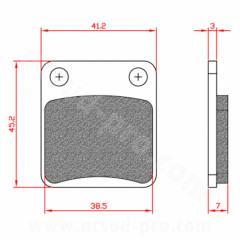 Plaquettes de frein BRENTA homologuées ECE R90 BR3083 pour scooter 50cc PEUGEOT VIVACITY 2T, 4T
