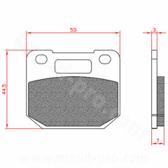 Plaquettes de frein BRENTA homologuée ECE R90 BR3134 pour Moto SUZUKI RG GAMMA 80 cc, RG GAMMA 125 cc