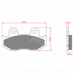 Plaquettes de frein BRENTA homologuées ECE R90 pour Maxi Scooter HONDA DYLAN, SH, PANTHEON AV et SUZUKI 250-400CC BURGMAN 1998-2003 - BR3034