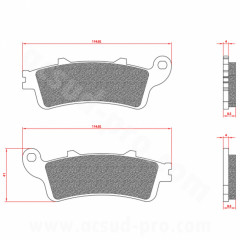 Plaquettes de frein BRENTA homologuées ECE R90 pour HONDA PANTHEON 125-150 cc BR3023