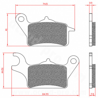 Plaquettes de frein BRENTA Homologuées ECE R90 Avant pour Maxi Scooter, Honda Vision 110, Zoomer, Click 125 - BR3181