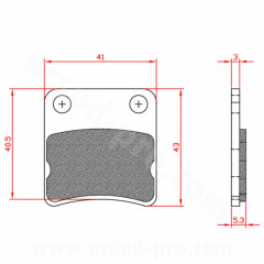 Plaquettes de frein BRENTA homologuées ECE R90 frein à main arrière pour Piaggio MP3 125-500cc, Sym Orbit, Kymco MXU 400cc, BMW C 650 GT, Honda Silverwing 400-600cc