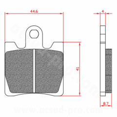Plaquettes de frein BRENTA BR3018 Homologuées ECE R90 Avant pour Maxi Scooter SUZUKI 250 BURGMAN 1996-2006, BURGMAN 400 1999-2006, SYM 125-250-300CC GTS, JOYMAX 2016>, YAMAHA 1300 FJR 2006-2016