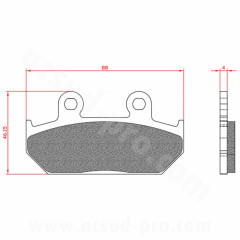 Plaquettes de frein BRENTA homologuées ECE R90 BR3104 arrière pour Maxi Scooter SUZUKI BURGMAN 400 cc, BURGMAN 650 cc