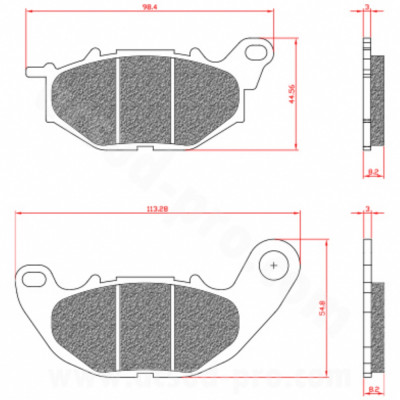 Plaquettes de frein BRENTA Homologuées ECE R90 Avant pour moteurs X-MAX 125, 250, 300 cc et EVOLIS 125, 250, 300 cc