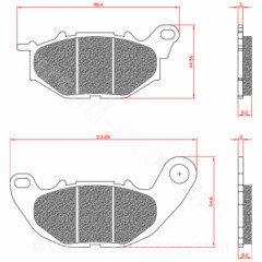 Plaquettes de frein BRENTA Homologuées ECE R90 Avant pour moteurs X-MAX 125, 250, 300 cc et EVOLIS 125, 250, 300 cc