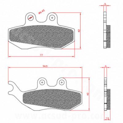 Plaquettes de frein BRENTA Homologuée ECE R90 BR3017 pour GILERA DNA, PIAGGIO HEXAGON, DERBI SM DRD, PEUGEOT SATELIS, BETA 50RR, APRILIA 50 MX, CPI 50 GTR