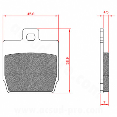 Plaquettes de frein BRENTA Homologuées ECE R90 AV/AR pour Scooter 50cc MBK NITRO 50cc 2T, YAMAHA AEROX 50cc, MBK STUNT 50cc BR3016
