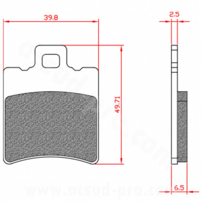 Plaquettes de frein BRENTA homologuées ECE R90 BR3010 pour Scooter 50cc MBK BOOSTER, YAMAHA BWS, MBK OVETTO, YAMAHA NEOS 4T