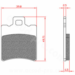 Plaquettes de frein BRENTA homologuées ECE R90 BR3010 pour Scooter 50cc MBK BOOSTER, YAMAHA BWS, MBK OVETTO, YAMAHA NEOS 4T