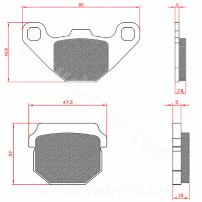 Plaquettes de frein BRENTA Homologuées ECE R90 BR3075 pour Scooter 50cc PEUGEOT KISBEE, VIVACITY, CITYSTAR, DERBI SENDA, PIAGGIO NRG TYPHOON, SHERCO, RIEJU