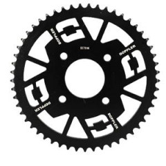 Couronne DOPPLER Acier 20 dents 420 D58 - 4 fixations noir pour Mecaboite MASAI ULTIMATE 50cc, DIRTY-RIDER 50cc
