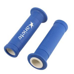 Revêtement Poignée ARIETE débouché pour embout de guidon bleu/blanc 120mm