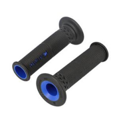 Revêtement poignée ARIETE noir / bleu 120mm (débouché pour embout de guidon)