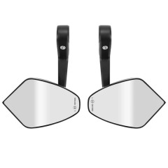 Rétroviseur moto AVOC alu noir embout de guidon avec adaptateur 7/8