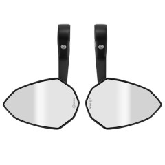 Rétroviseur moto AVOC alu noir avec adaptateur pour embout 7/8'' ou 1'' (paire) homologué CE