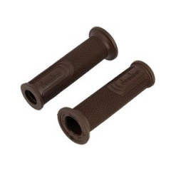 Revêtement Poignée DOMINO marron 120mm débouché pour embout guidon