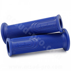 Revêtement Poignée DOMINO Style Bleu 120mm Débouché Pour Embout Guidon