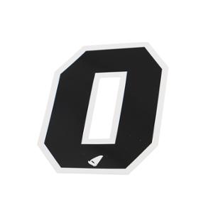 Autocollant numéro adaptable contour blanc hauteur 13 cm (x5)