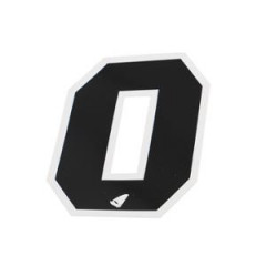 Autocollant numéro adaptable contour blanc hauteur 13 cm (x5)