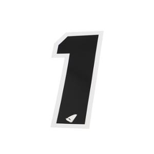 Autocollant numéro adaptable noir contour blanc hauteur 13 cm (x5)