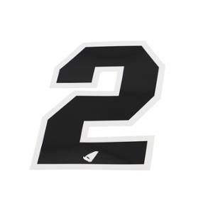 Autocollant numéro adaptable noir contour blanc hauteur 13 cm (x5)