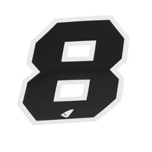 Autocollant numéro adaptable noir contour blanc 13 cm (x5)