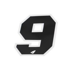 Autocollant numéro adaptable noir contour blanc hauteur 13 cm (x5)