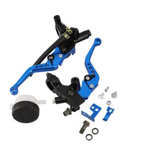 Maître cylindre de frein adaptable réservoir plastique bouchon + levier embrayage bleu