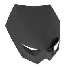 Plaque numéro/tête de fourche adaptable noir mat avec éclairage LED (50 à boite, avec fixations)