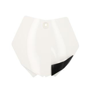 Plaque numéro Cross adaptable BLANC Tête de fourche Mecaboite / Moto / Cyclo