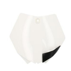 Plaque numéro Cross adaptable BLANC Tête de fourche Mecaboite / Moto / Cyclo