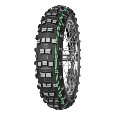 Pneu Moto MITAS 18'' 140/80-18 Cross Terra Force-EF AR TT 70M 2 Bande Verte Super Soft