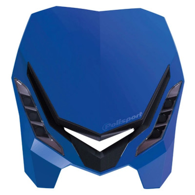 Plaque phare Tête de fourche POLISPORT E-Blaze bleu noir LED