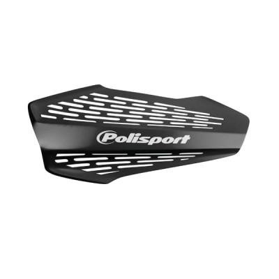 Protège main moto POLISPORT version ouverte noir (fixation universelle incluse)