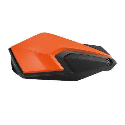 Protège main moto POLISPORT S-Dual orange/noir version fermé fixation universelle incluse