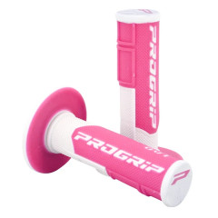 Revêtement poignée PROGRIP 801 double densité fluo design blanc/fuchsia fluo closed end 115mm
