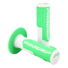Revêtement de poignée PROGRIP 801 double densité fluo blanc/vert fermé 115mm