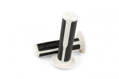 Revetement / poignée STAGE6 Ultimate Grips Noir / Blanc 125mm