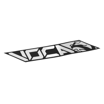 Autocollant Voca Racing 110x17 mm noir/chrome résistant à la chaleur