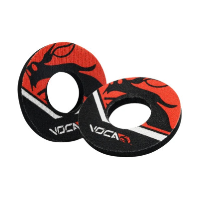 Donuts de revêtement VOCA RACING noir-rouge pour poignée moto off road